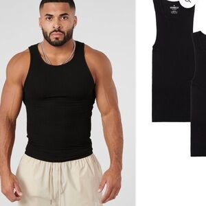 YoungLA Classic Black Sleeveless Top x2